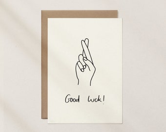 Good Luck - Greeting Card, Simple Inspirational Card, For Life's Big Moments, Perfect Sentimental Gift