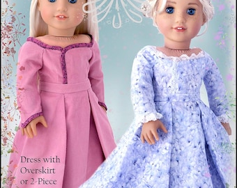 A Regal Celebration Wedding Doll Dress Sewing Pattern Fits 18" Dolls PDF Pattern by Dollhouse Designs