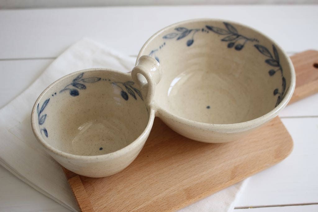 Ceramic olive bowl serving bowl olive and pits apple and Etsy