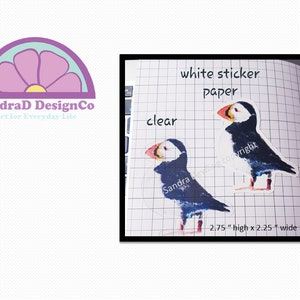 Sticker macareux découpé oiseau océan