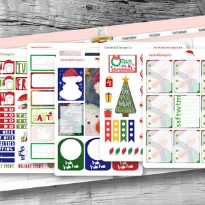 Beste Kerstman en Sneeuwman Planner Sticker Kit Standaard Verticale Stickers