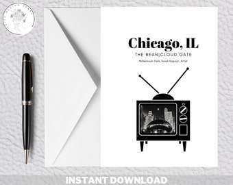Imprimible The Bean Card / Impresión de plantilla descargable de arte digital / Descarga instantánea Impresión en casa Regalo para amigo, ella, él