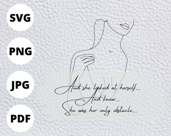 Quote SVG Cut File | Minimalist Digital Art Downloadable | Instant Download, Cricut, Vinyl Decal, Silhouette Cut File, Clip Art, Sticker