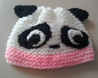 Newborn Baby Girl Hat, Animal Baby Hats, Warm Knitted Hats, Baby Pink Panda Hat, Newborn Baby Hat, Adults Animal Hats, New Baby Gift