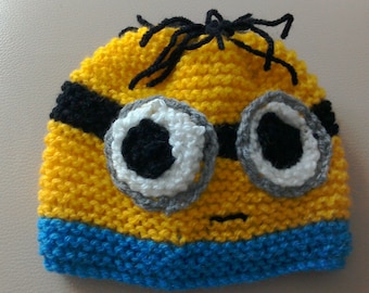 Newborn Baby Hat, MINIONS Inspired, Newborn Baby Girl, Baby Boy Beanie, Hats for newborns, Baby Pixie Hats, baby hospital hat, newborn baby