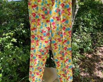 Awesome vintage floral pants hand tailored 60s