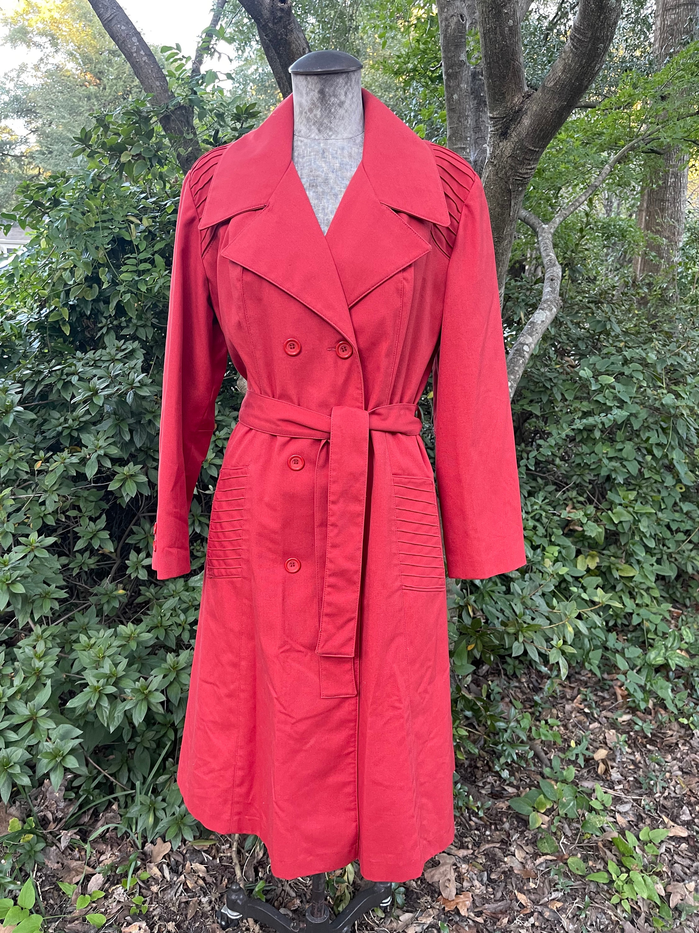 Fabulous Vintage BURNT ORANGE TRENCH Coat Tailored Belted Etsy