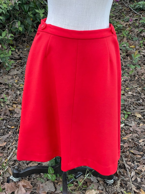 Vintage 70s SEARS POLYESTER RED skirt
