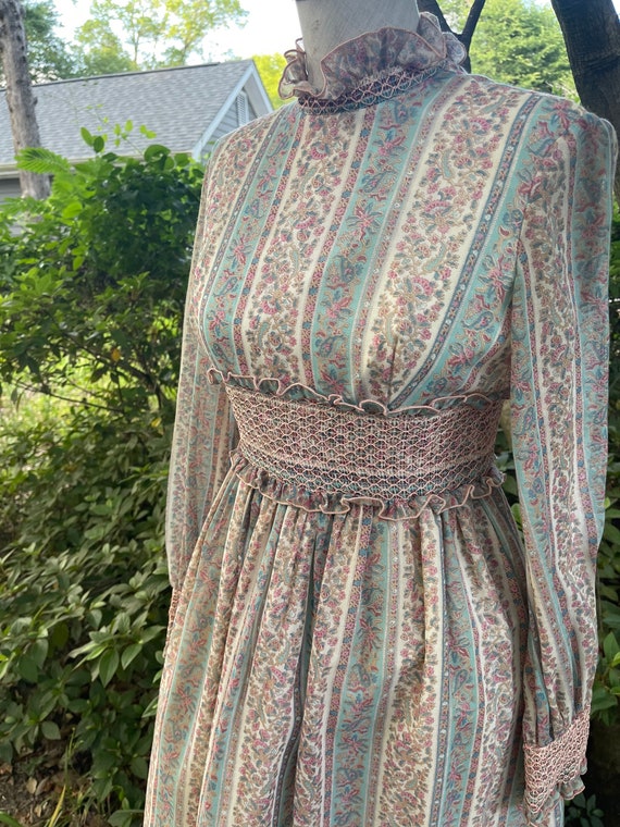 Vintage 70s Saks Fifth Avenue COTTAGE CORE MAXI d… - image 3