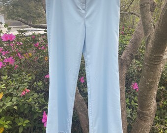 VINTAGE PUDERBLAUe Polyesterhose Gr. xl