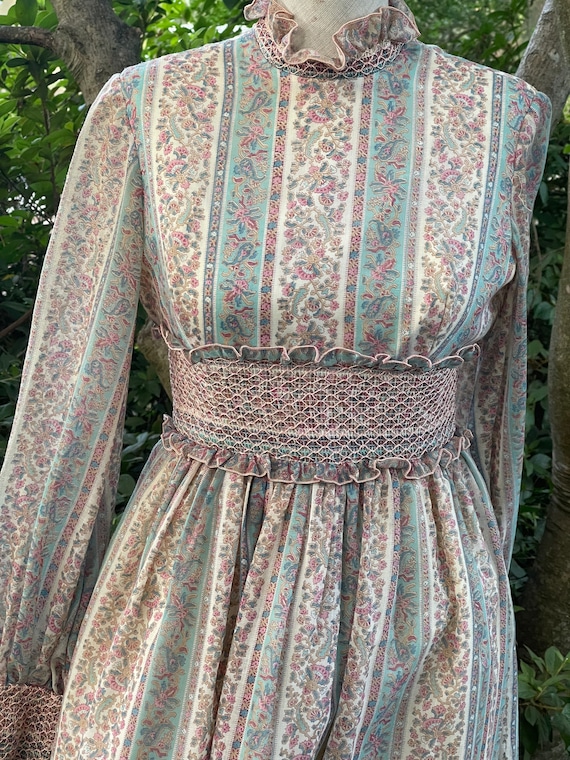 Vintage 70s Saks Fifth Avenue COTTAGE CORE MAXI d… - image 8