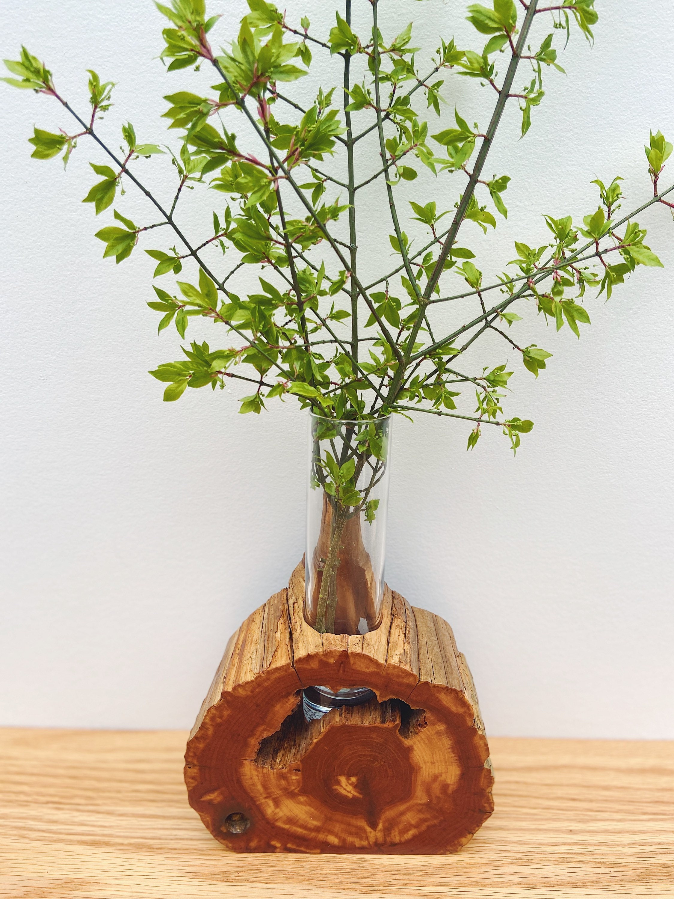 Wooden Flower Vase Rustic Red Cedar Flower Vase Log Vase Etsy
