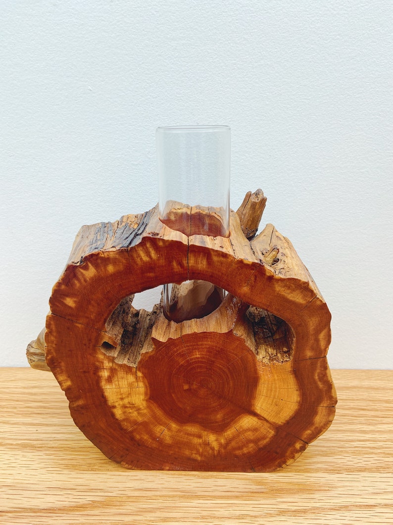 Wooden Flower Vase Rustic Red Cedar Flower Vase Log Vase Etsy