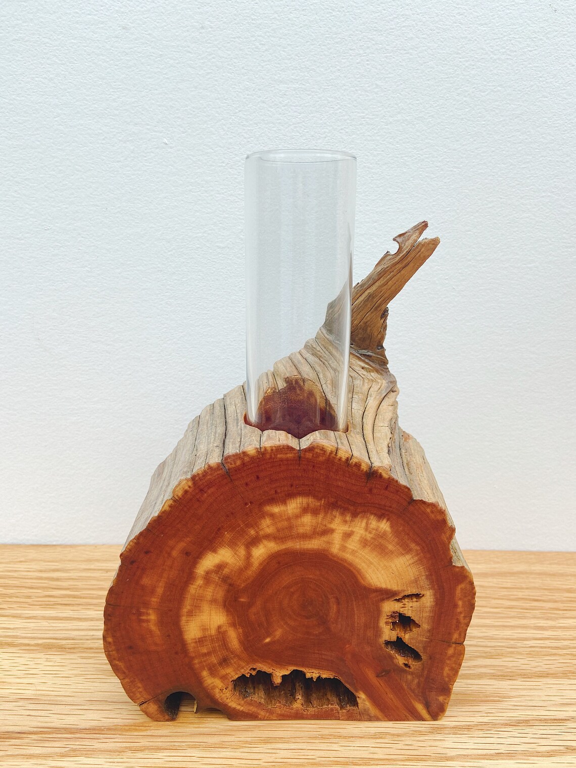 Wooden Flower Vase Rustic Red Cedar Flower Vase Log Vase Etsy