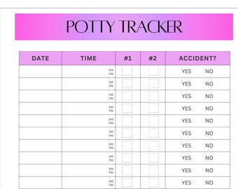 Printable Dog Training Log, Puppy Potty Training Tracker, Puppy Tracker, Digital Download, PDF