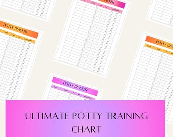 Gráfico de treinamento para filhotes de cachorro para impressão, treinamento de filhotes, planejador de filhotes: 3 cores incluídas, download digital, PDF para impressão