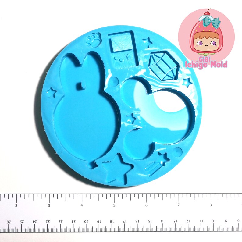 decoden Silicone Mold by ICHIGO MOLD ~ MICKEY bunny balloon resin mold heart,kawaii