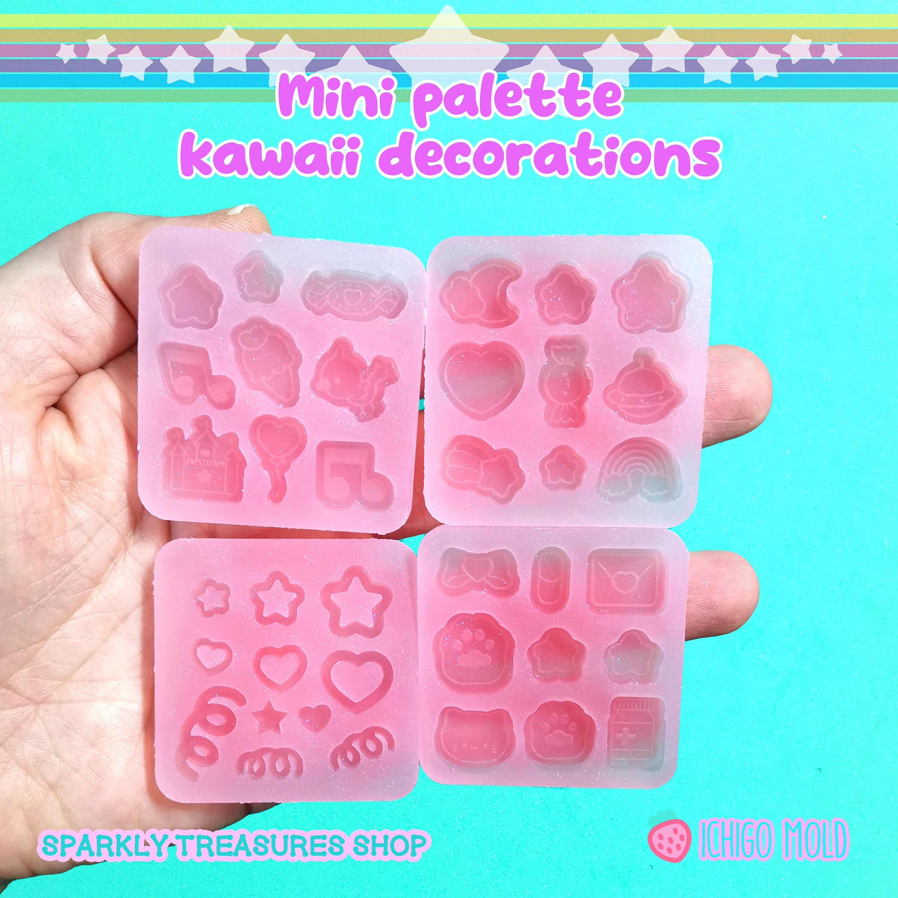 Resin Silicone Mold Tiny Kawaii Palettes Various Shape Mold -  in 2023