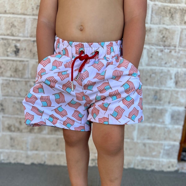 Boy Swim Trunks Etsy