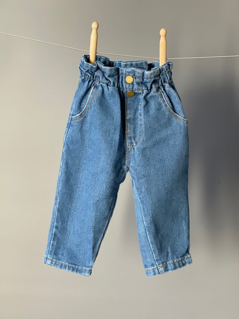 Ruffled Boyfriend Jean Baby Girl Jeans Toddler Girl Jeans Etsy