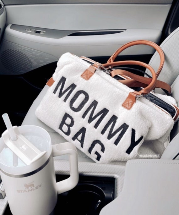 Teddy Bag Ladies - Mom Bag Fluffy Shopper Bag - Beige Mommy Bag