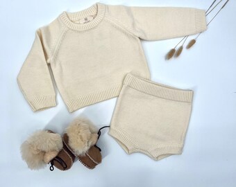 Cream Knit Set