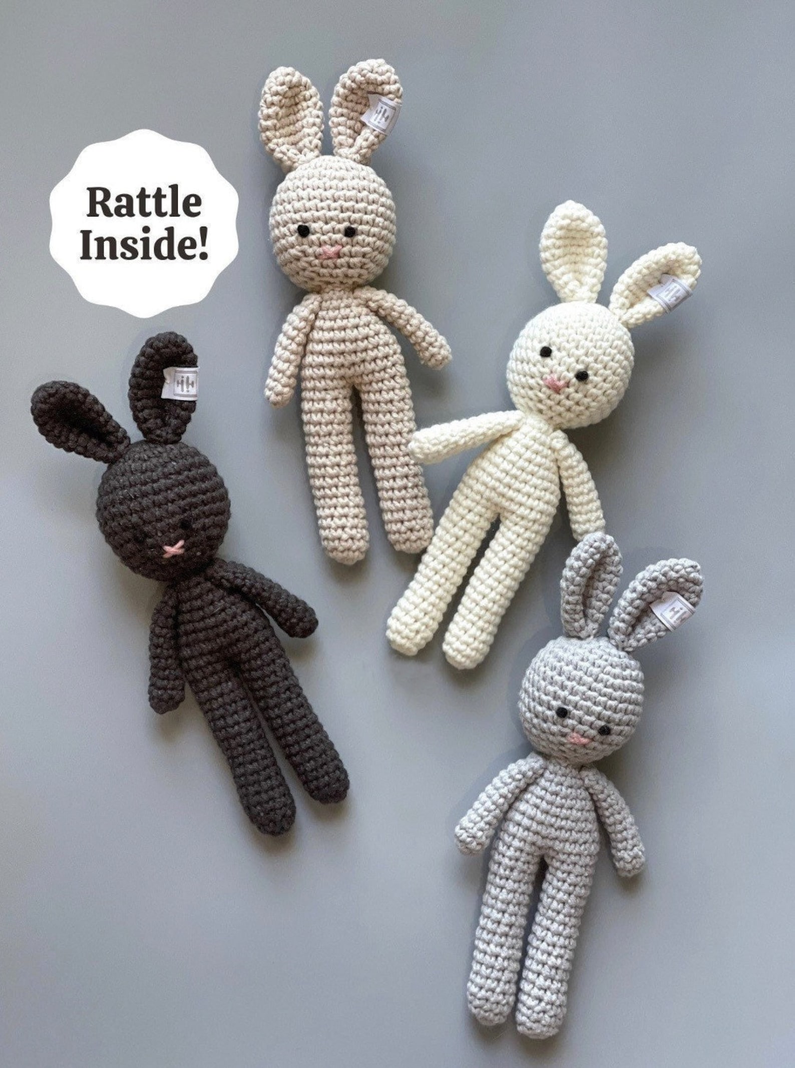 Bunny Lovey Baby Infant Rattle Toy