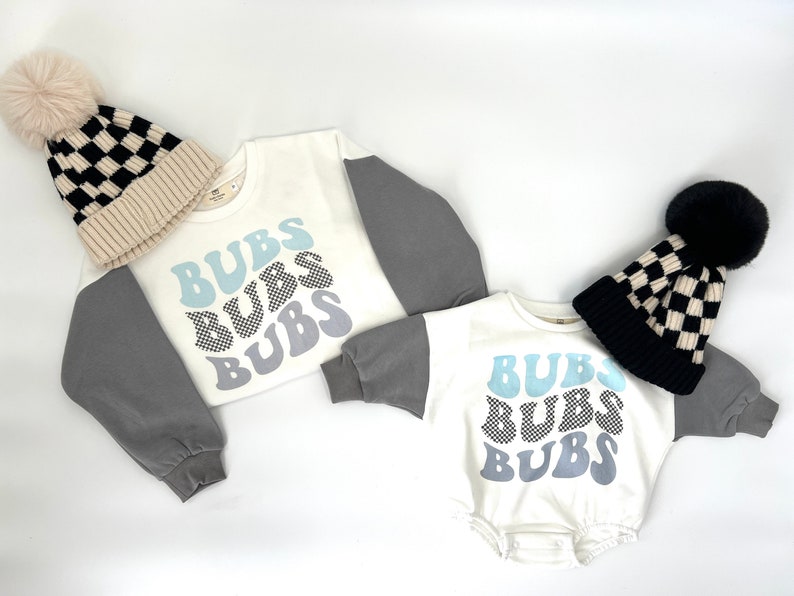 Bubba Boy Sweater, Crewneck, Mama and Me, Matching Sweater Set, Baby Sweater, Toddler Sweatshirt. Winter, Bubba Shirt, Bubs, Matching Outfit image 2