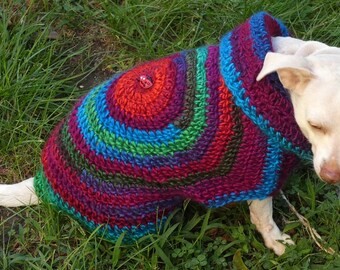 crochet dog poncho