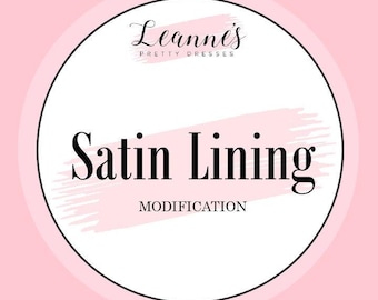 Add Satin Lining to a Custom Made Dress