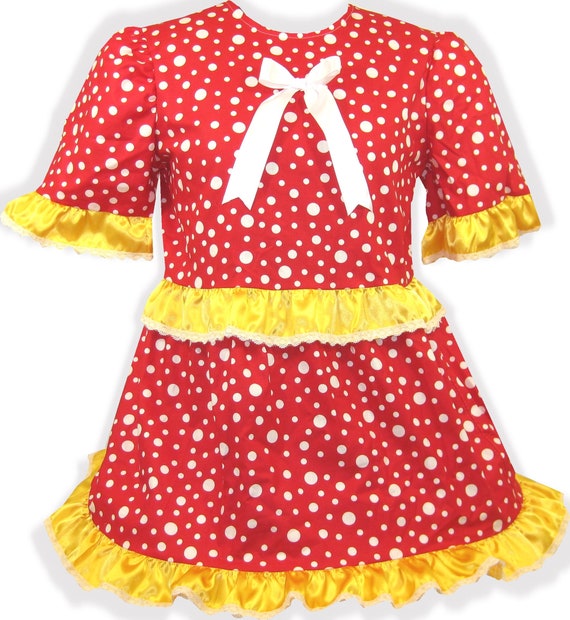 baby girl yellow polka dot dress