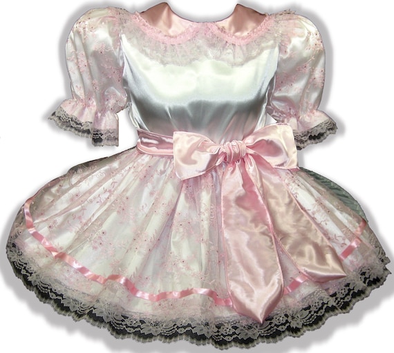 Add YOUR NAME to Your Custom Fit Adult LG Sissy Baby Dress LEANNE