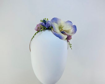 Pastel floral headpiece - Purple/Mauve
