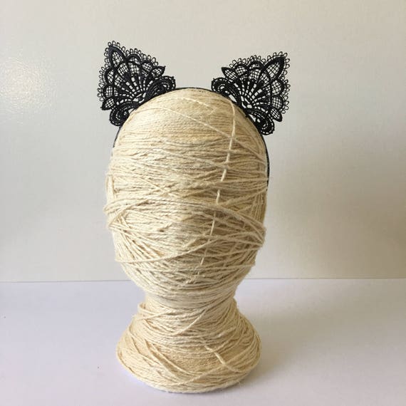 Cat Ear Headband Hand made High Quality Lace Etsy