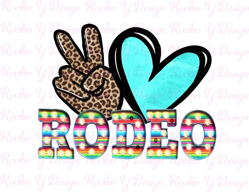 Download Peace Love Rodeo Sublimation Design Digital Downloads | Etsy