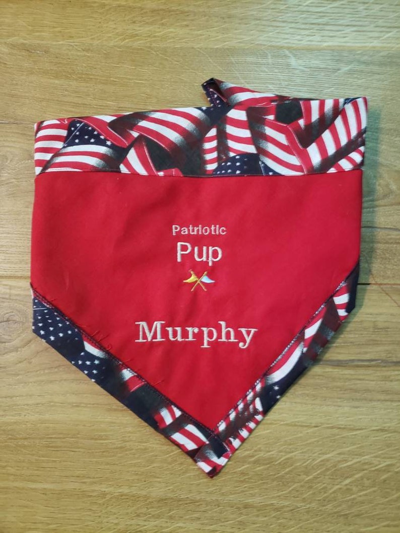 Patriotic Dog Bandana American Flag Bandana 4th of July Collar Etsy