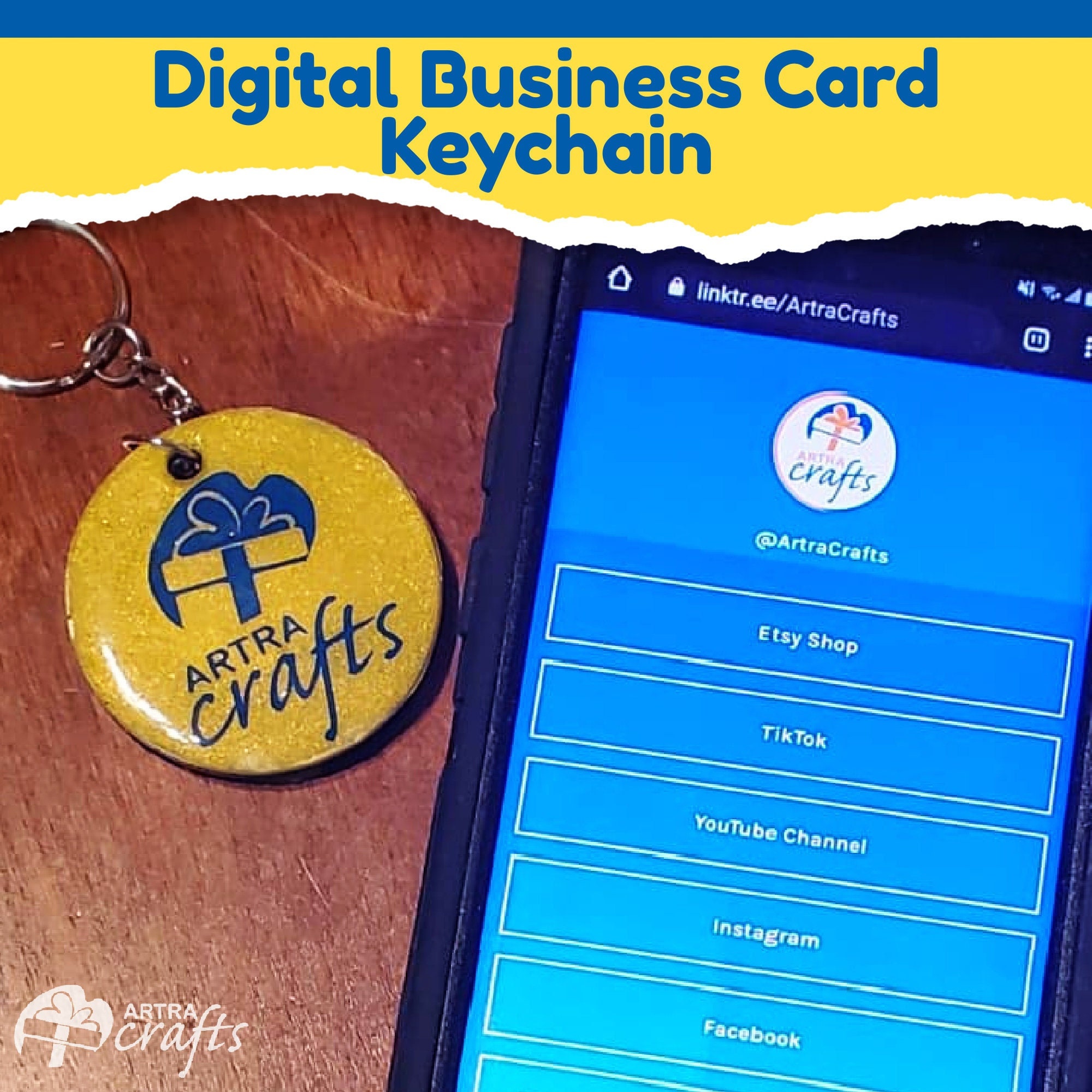 Digital Business Card Keychain Custom Keychain NFC Etsy
