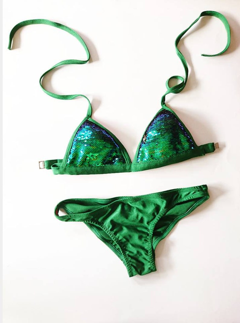 green push up bikini