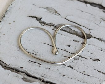 Silver Double Finger Ring, Sterling Silver Double Ring, Two Finger Ring, Heart Double Ring, Double Ring, Silver 2 finger Ring, Silver Ring