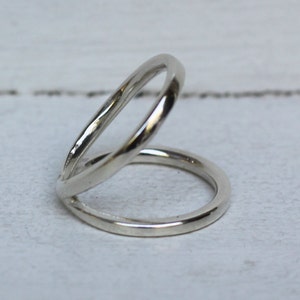 Wide ring, chunky ring, sterling silver statement ring, knuckle ring, modern jewelry, large silver ring for middle or index finger