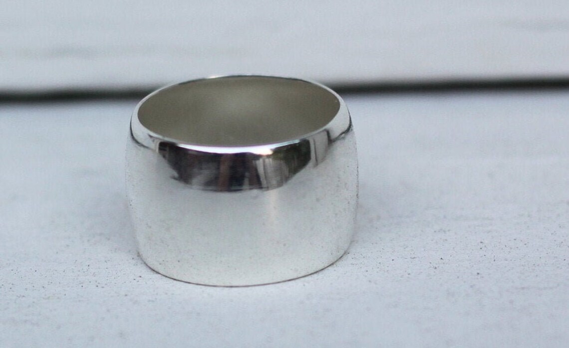 Wide Silver Ring Chunky Silver Ring Solid Silver Ring - Etsy Australia