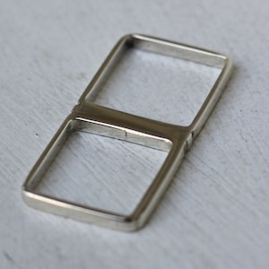 Square ring, 2 finger ring, modern art deco, sterling silver double square ring, multi finger ring, statement jewelry, architectural ring