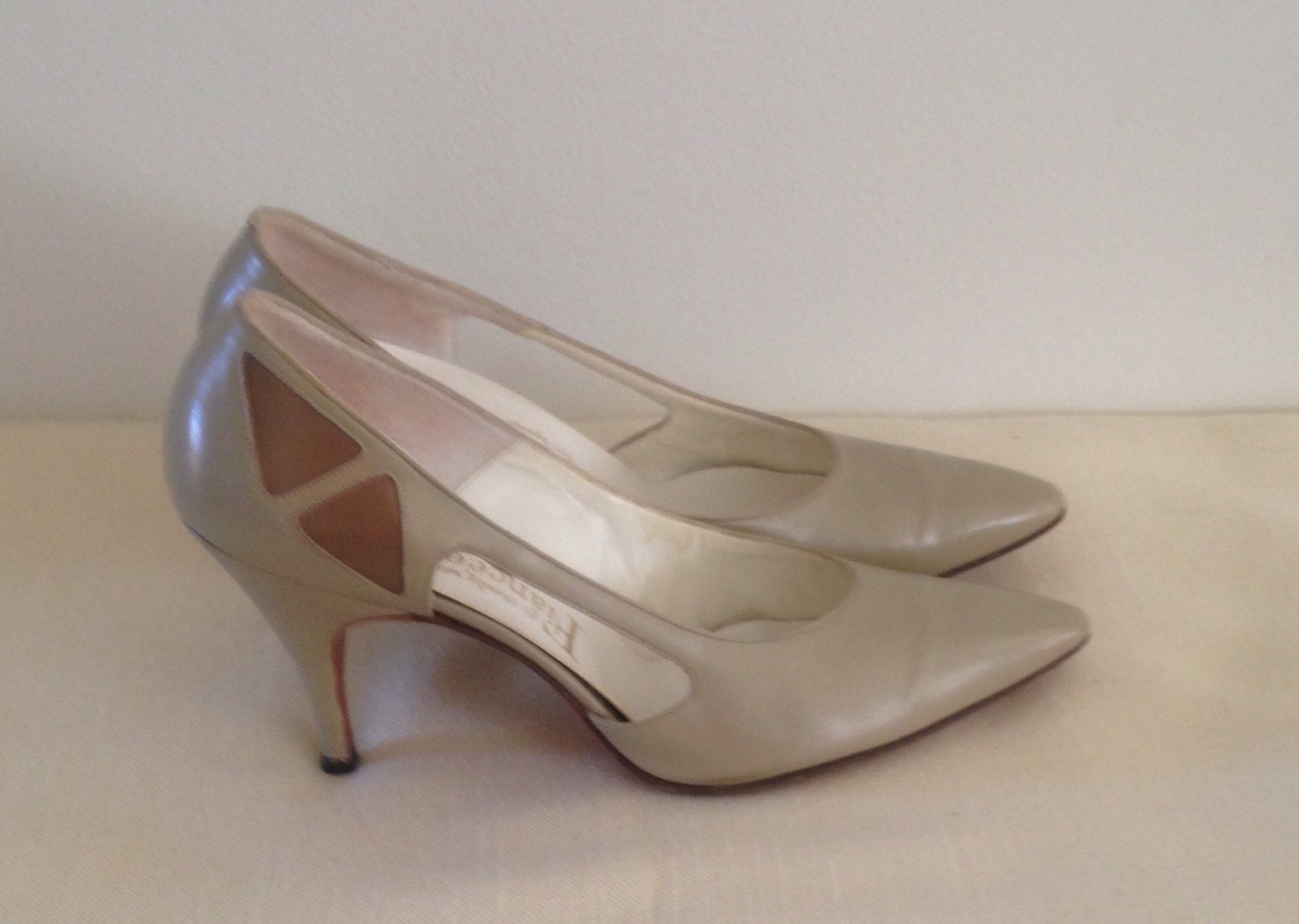 cream colored pumps