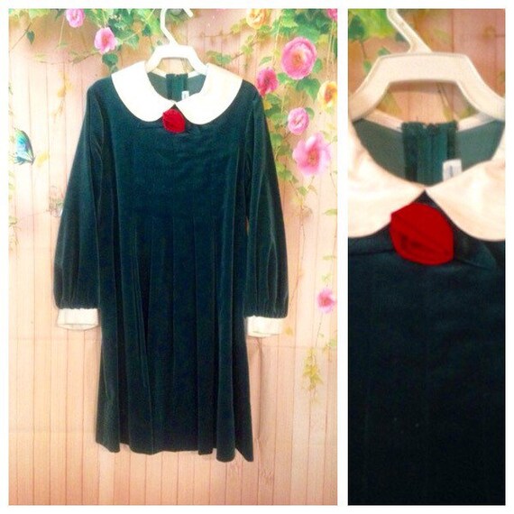 florence eiseman green velvet dress