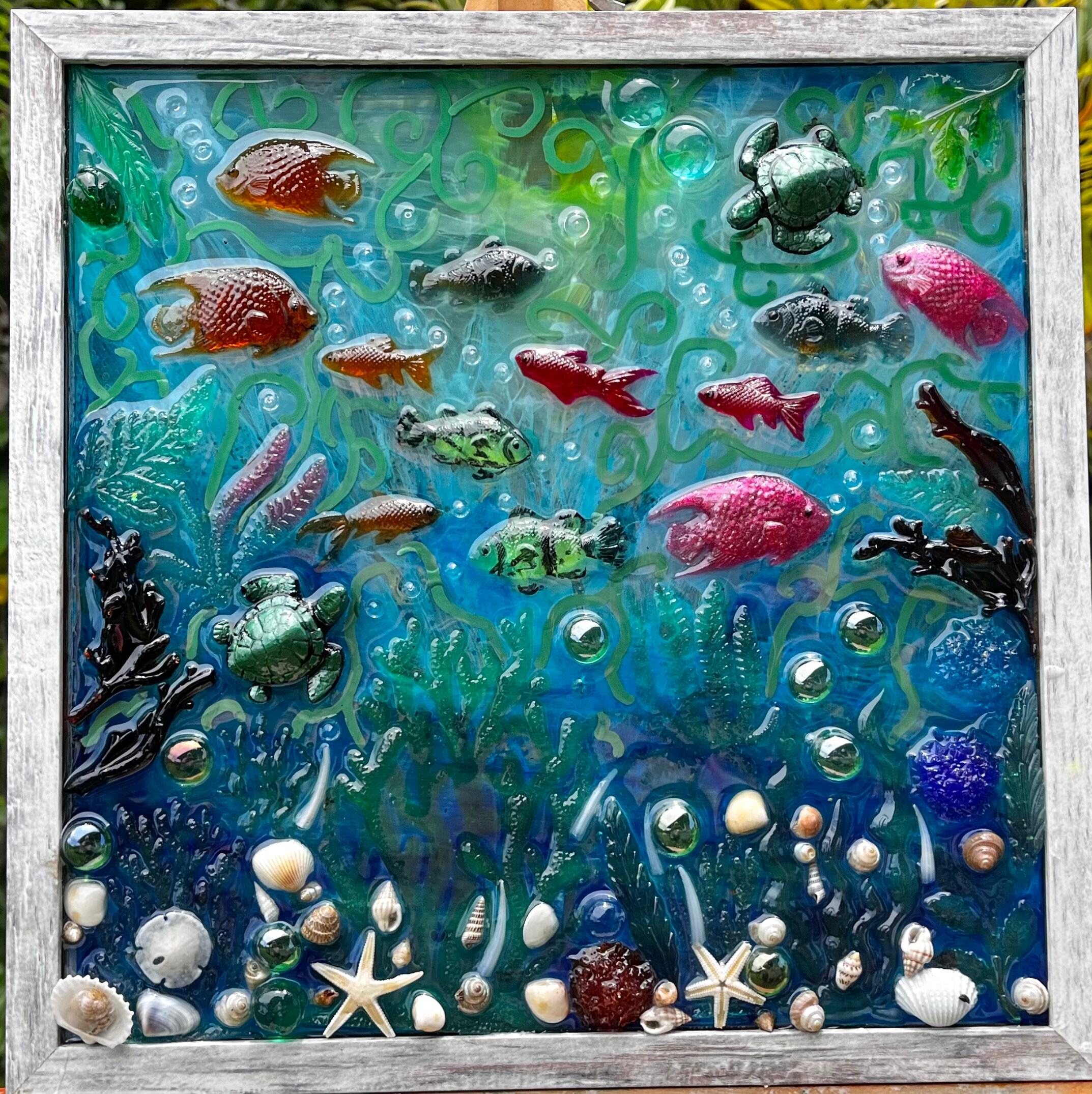 Under the Sea Fish Resin Art Tropical Decor Etsy