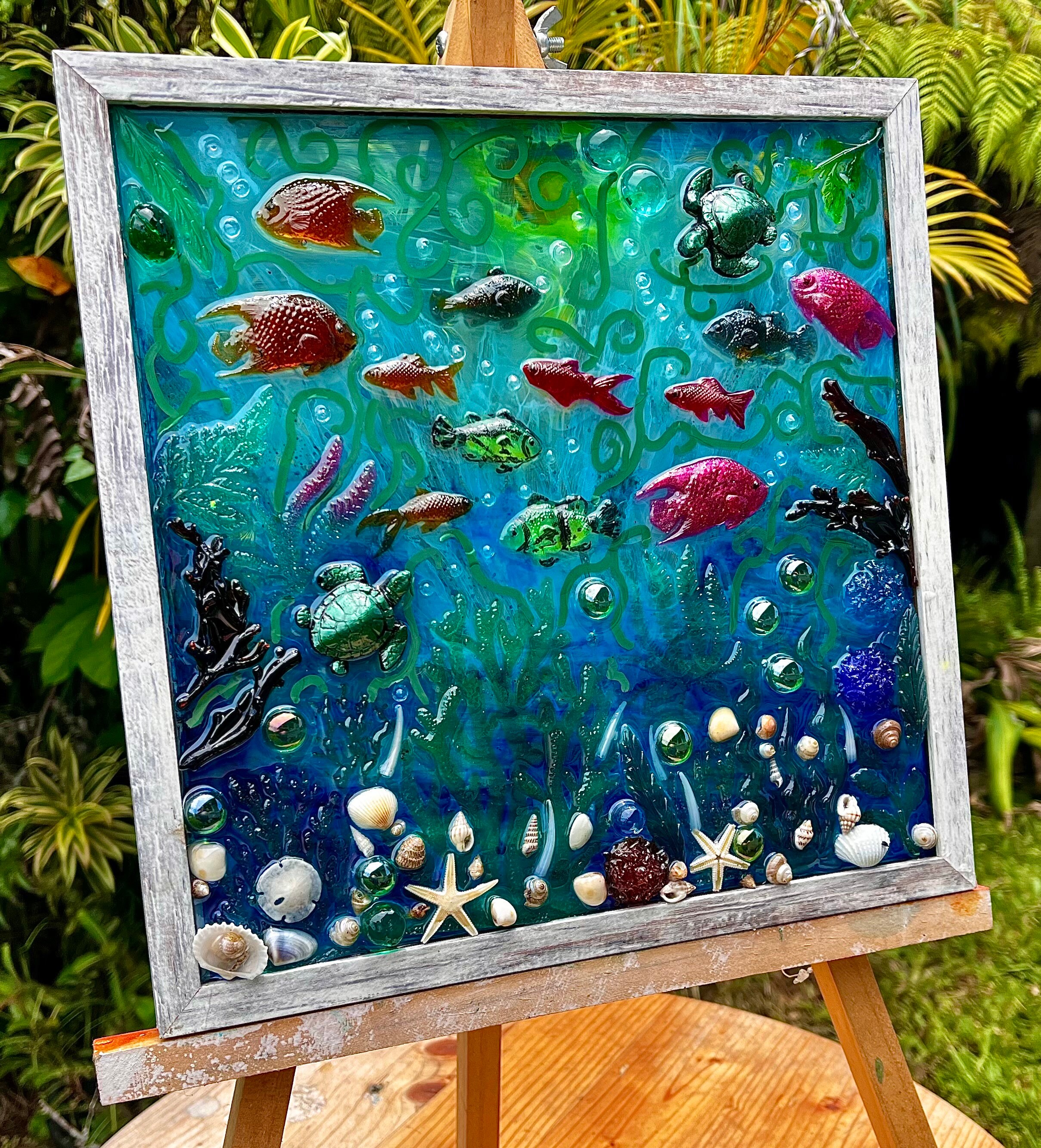 Under the Sea Fish Resin Art Tropical Decor Etsy