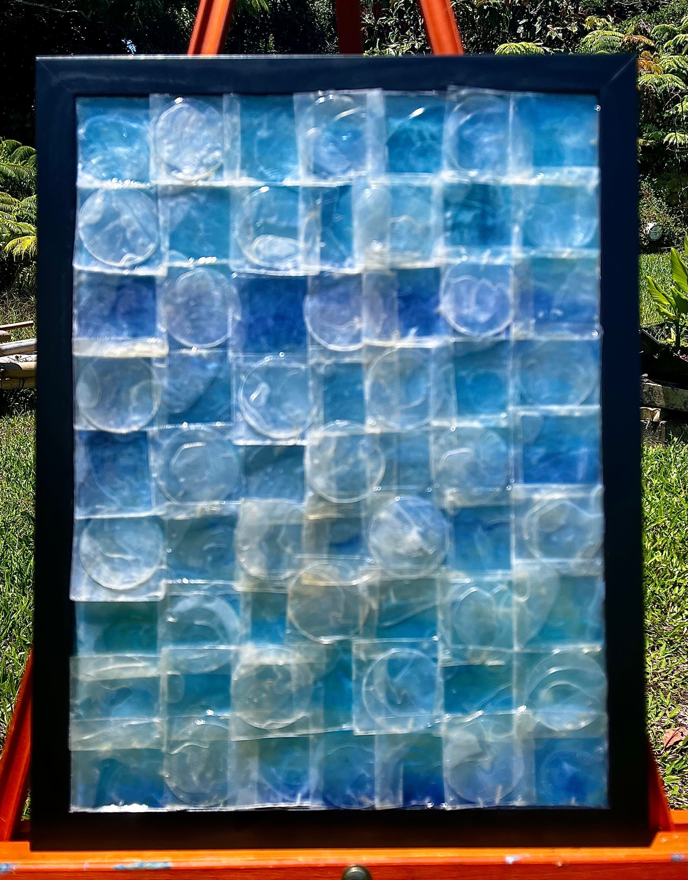 Capiz Shells Collage Window or Wall Art Framed Etsy