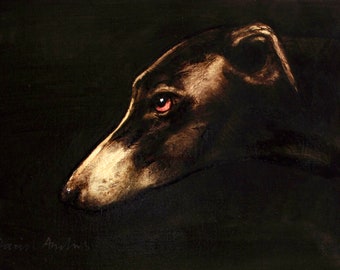 HUNDPORTRÄTT PÅ EGEN MÅLNING: Beställ en oljemålning av din hund av David Andrews
