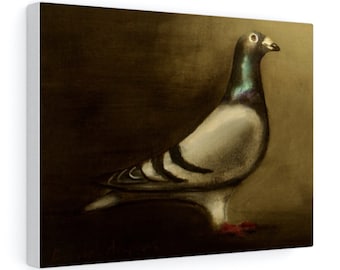 Racing Pigeon : Bird Art Print from an Original Painting by David Andrews, Canvas Print or Poster