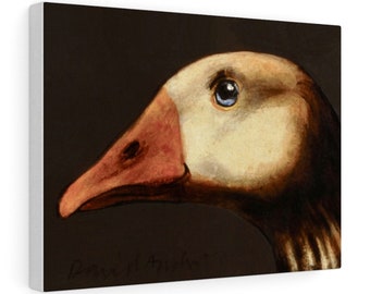 Goose, Farmyard, Bird Art, Print, Original Painting, by David Andrews, Canvas Print, Poster, Goose Art, Farmyard Birds, Goose Print